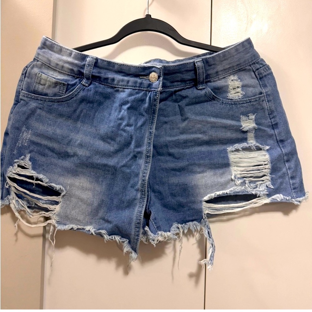 denim skort